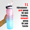 SPORT TRINKFLASCHE Joe Maxx ATHLETICA 1000 ml rosa-türkis