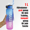 SPORT TRINKFLASCHE Joe Maxx ATHLETICA 1000 ml blau-pink