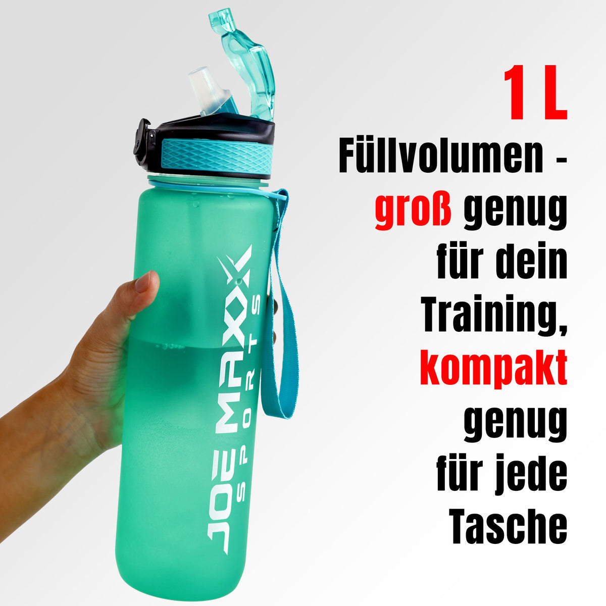 Joe Maxx Sports Trinkflasche Athletica 1000ml - BPA-frei & Auslaufsicher Für Sport Und Alltag