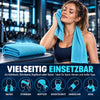 Kühlhandtuch mit Karabiner, blau