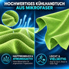 Kühlhandtuch mit Karabiner, grün